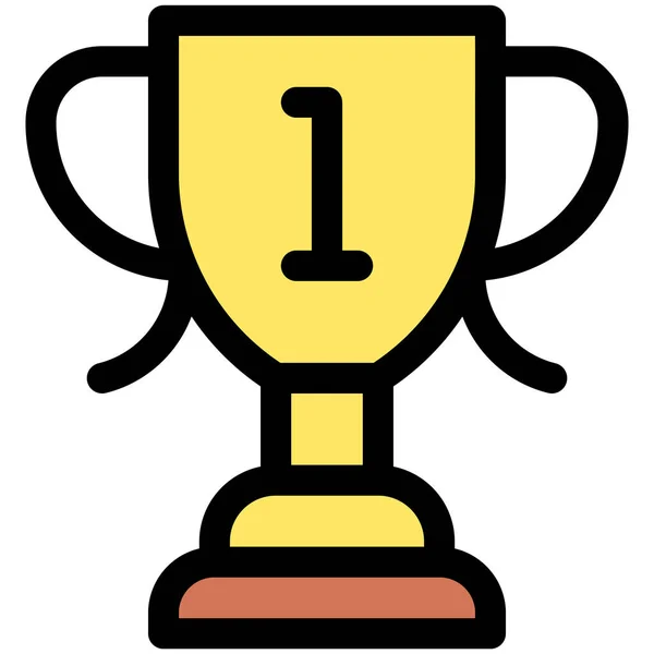 Trophy Icon Marathon Related Vector Illustration — Stock Vector
