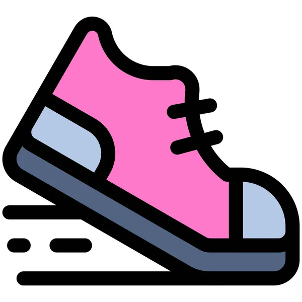 Ikon Sepatu Lari Ilustrasi Vektor Terkait Maraton - Stok Vektor