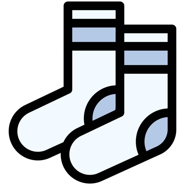 Çorap Simgesi Maraton Bağlantılı Vektör Illüstrasyonu — Stok Vektör