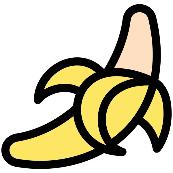 Ícone Banana Ilustração Vetorial Relacionada Maratona — Vetor de Stock