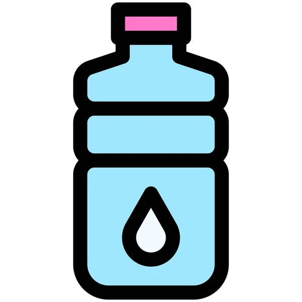 Icono Botella Agua Ilustración Vectorial Relacionada Con Maratón — Vector de stock