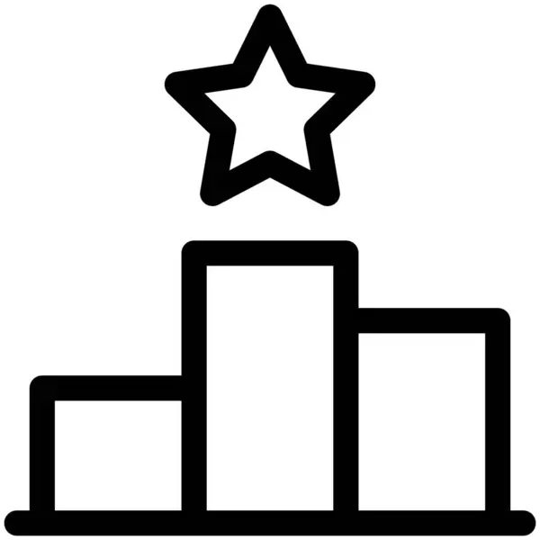 Podium Symbol Marathon Bezogene Vektorillustration — Stockvektor