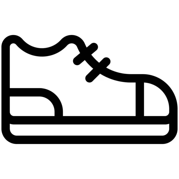 Ikona Sneakera Ilustracja Wektora Związanego Maratonem — Wektor stockowy