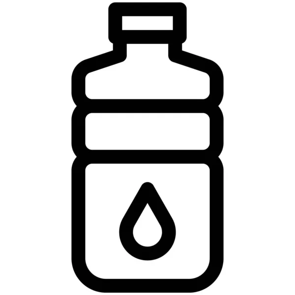 Icono Botella Agua Ilustración Vectorial Relacionada Con Maratón — Archivo Imágenes Vectoriales