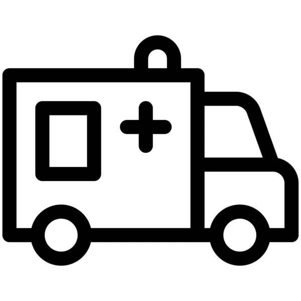Ikona Ambulance Vektorová Ilustrace Související Maratonem — Stockový vektor