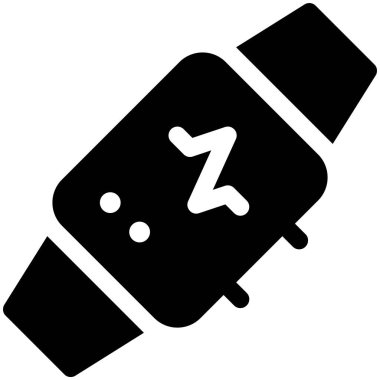 Smartwatch simgesi, Maraton bağlantılı vektör illüstrasyonu