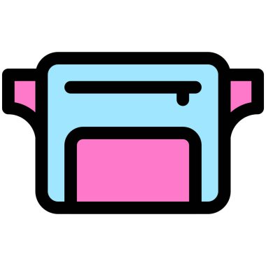 Kemer çanta simgesi, Maraton bağlantılı vektör illüstrasyonu