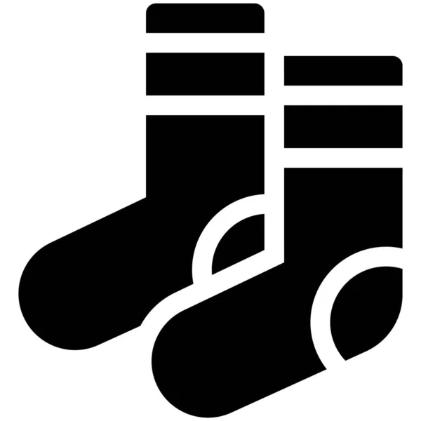 Çorap Simgesi Maraton Bağlantılı Vektör Illüstrasyonu — Stok Vektör