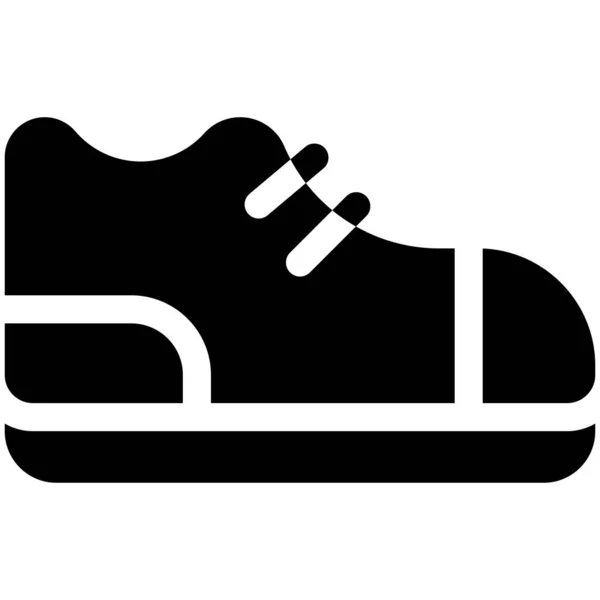 Sneaker Icône Illustration Vectorielle Liée Marathon — Image vectorielle