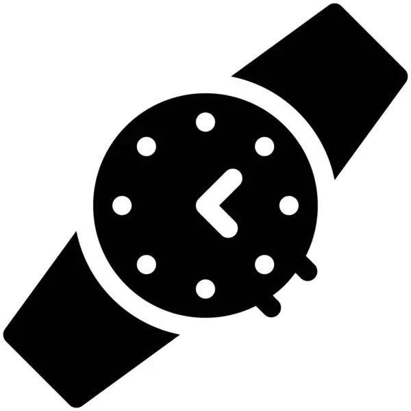 Uhr Symbol Marathon Bezogene Vektorillustration — Stockvektor