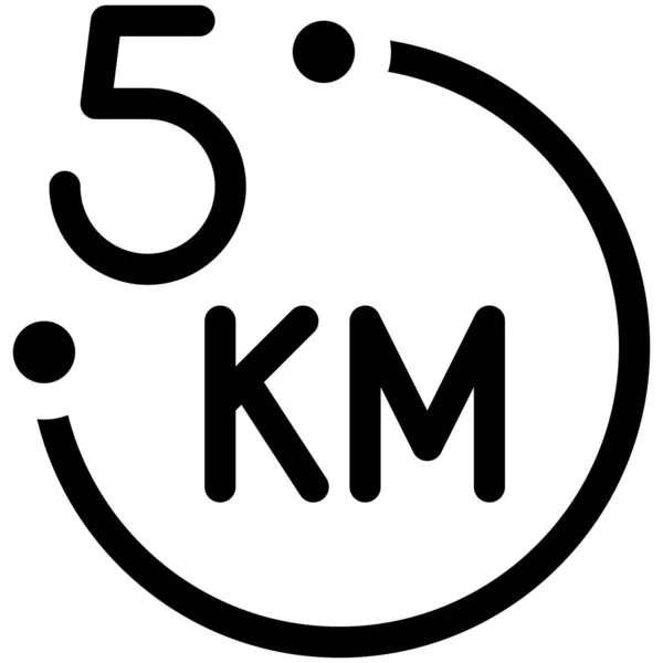 5K运行图标 马拉松赛相关矢量说明 — 图库矢量图片