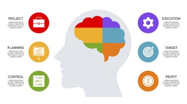 Sunum, diyagram, grafik ve grafik için şablon