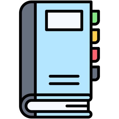 Not defteri simgesi, lise bağlantılı vektör