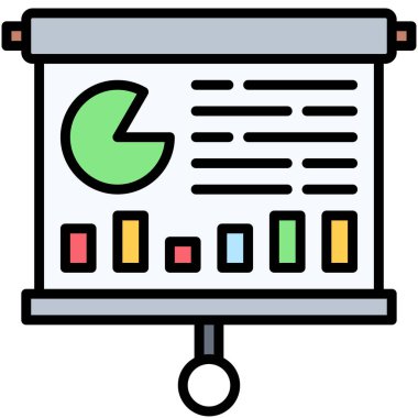 Sunum simgesi, lise bağlantılı vektör