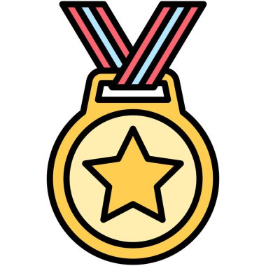 Madalya simgesi, lise bağlantılı vektör