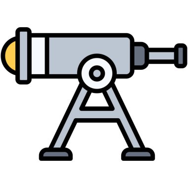 Teleskop simgesi, lise bağlantılı vektör