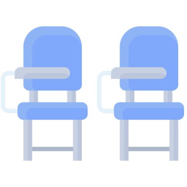 Okul masası simgesi, lise bağlantılı vektör