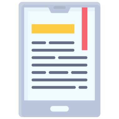 Elektronik kitap simgesi, liseye bağlı vektör