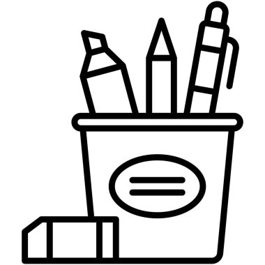 Kırtasiye simgesi, lise bağlantılı vektör