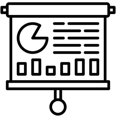 Sunum simgesi, lise bağlantılı vektör