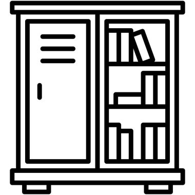 Kilit simgesi, lise bağlantılı vektör