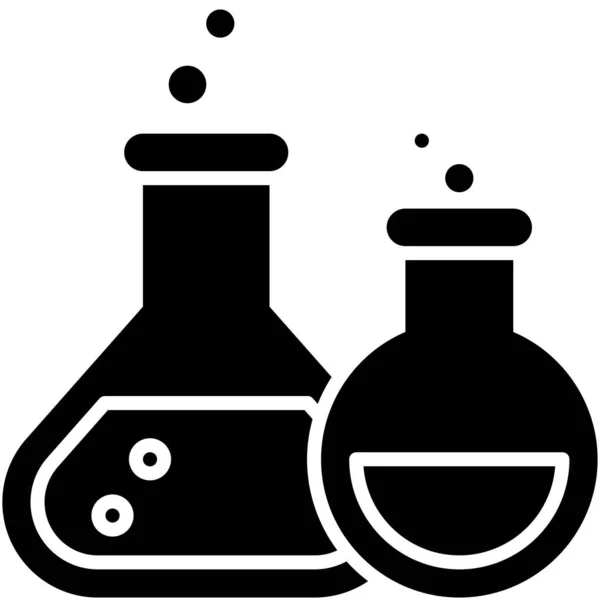 Ikona Chemii Wektor Związany Liceum — Wektor stockowy