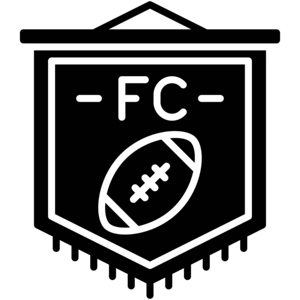 Ikona Klubu Sportowego Wektor Związany Liceum — Wektor stockowy