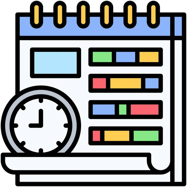 Schedule Icon High School Related Vector — Stock Vector