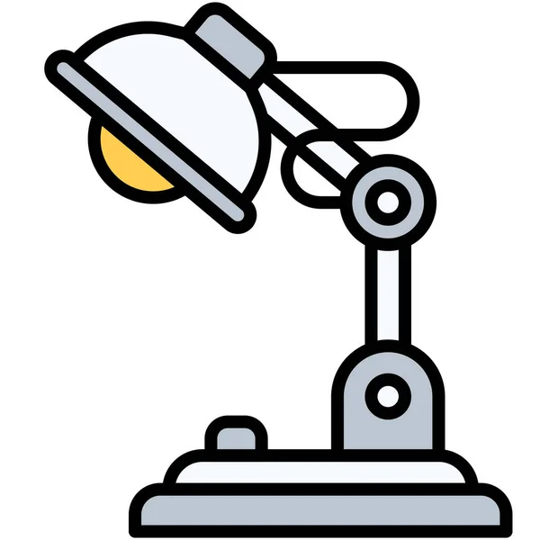 Bureaulamp Icoon Middelbare School Gerelateerde Vector — Stockvector