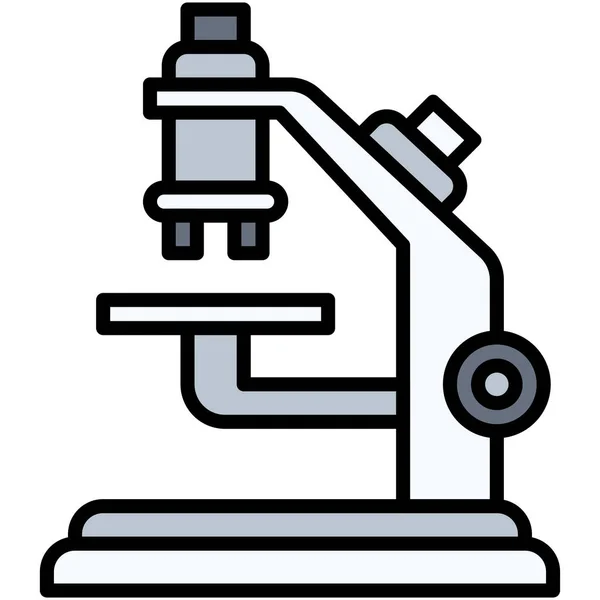 Icône Microscope Vecteur Lié Lycée — Image vectorielle