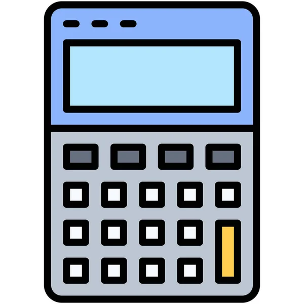 Ícone Calculadora Vetor Relacionado High School — Vetor de Stock