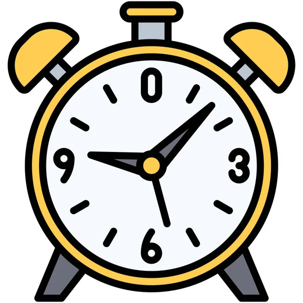 Icono Del Reloj Despertador Vector Relacionado Con Escuela Secundaria — Vector de stock