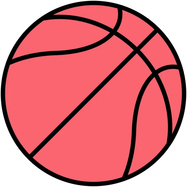 Basketbal Icoon Middelbare School Gerelateerde Vector — Stockvector