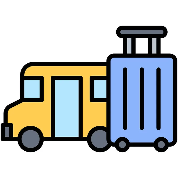 Field Trip Icon High School Related Vector — Stock Vector