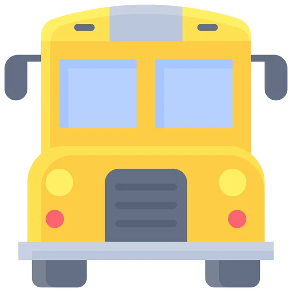 Schulbus Ikone Vektor Zum Thema High School — Stockvektor