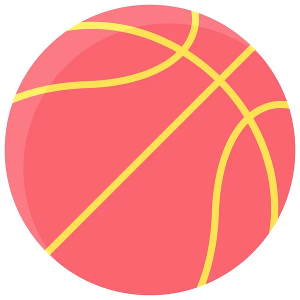 Basketbol Topu Simgesi Liseye Bağlı Vektör — Stok Vektör