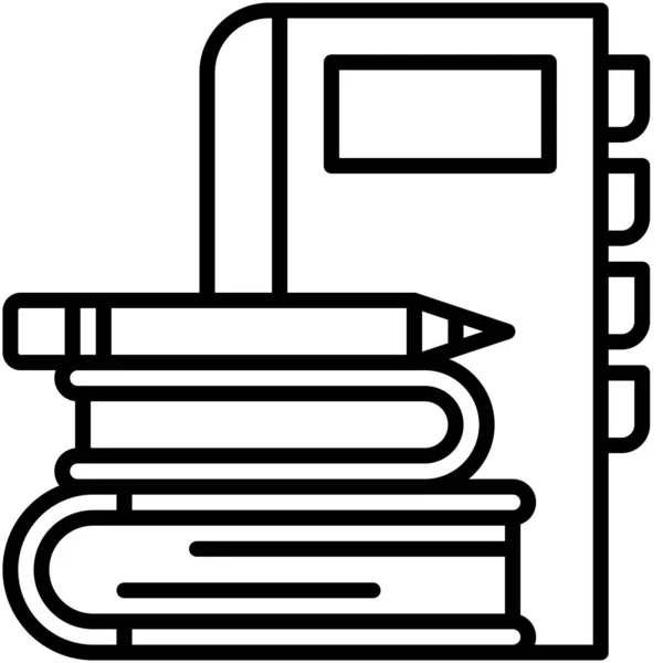 Icono Escritura Composición Vector Relacionado Con Escuela Secundaria — Vector de stock