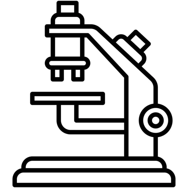 Значок Мікроскопа Вектор Пов Язаний Середньою Школою — стоковий вектор
