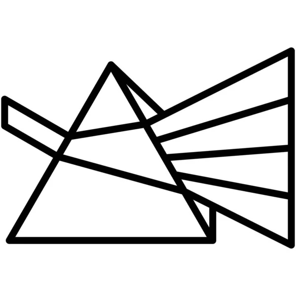 Prism Symbol High School Bezogener Vektor — Stockvektor