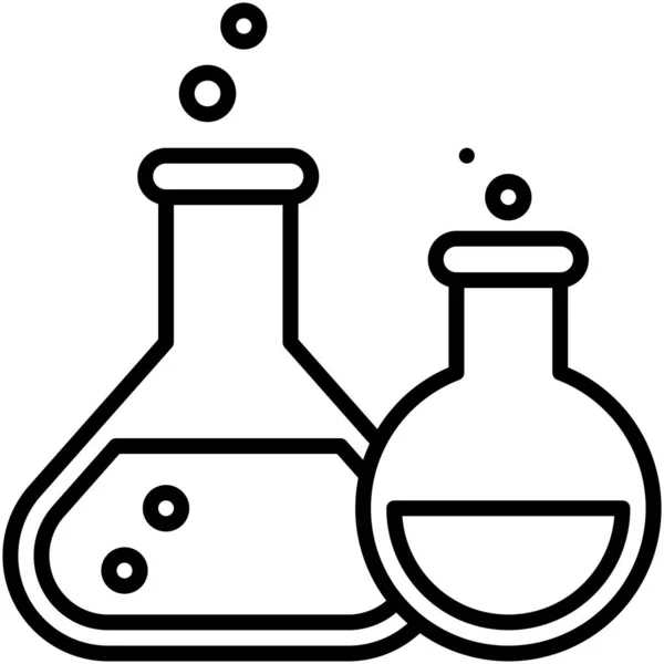 Ícone Química Vetor Relacionado Ensino Médio —  Vetores de Stock