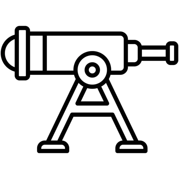 Ícone Telescópio Vetor Relacionado Ensino Médio —  Vetores de Stock