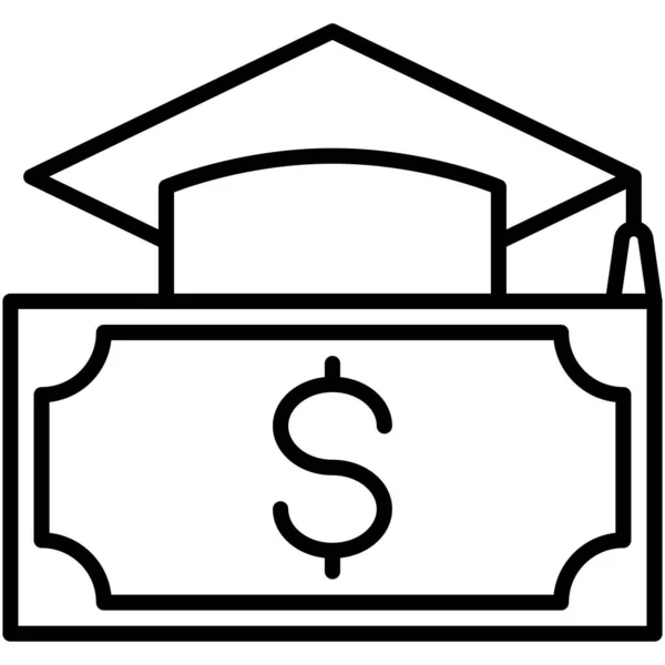 Ikona Korepetycji Wektor Związany Liceum — Wektor stockowy