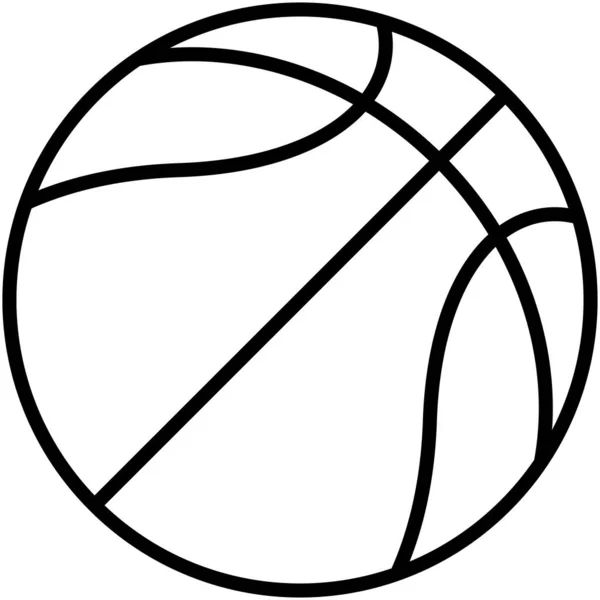 Basketbal Icoon Middelbare School Gerelateerde Vector — Stockvector