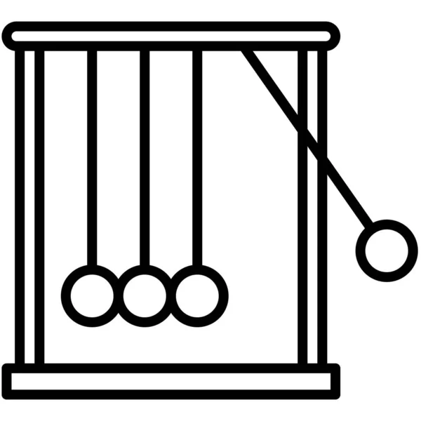 Значок Физики Вектор Связанный Средней Школой — стоковый вектор
