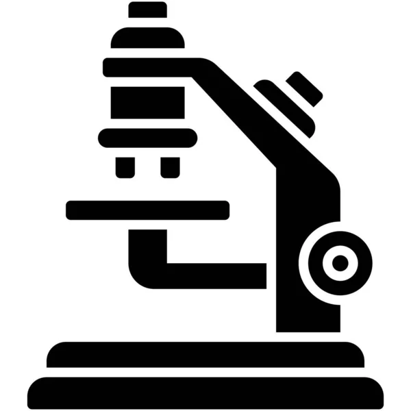 Значок Мікроскопа Вектор Пов Язаний Середньою Школою — стоковий вектор