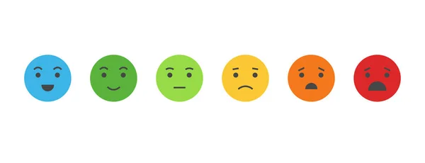 Шкала Измерения Боли Иконный Набор Эмоций Радости Слез Отсутствие Боли Векторная Графика