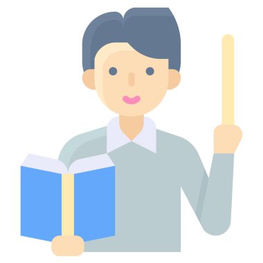 Eğitim ikonu, eğitim vektörü illüstrasyonuyla ilgili bir avatar