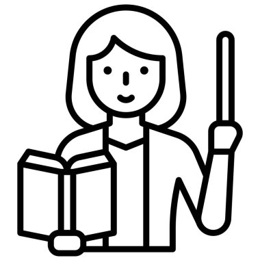 Eğitim ikonu, eğitim vektörü illüstrasyonuyla ilgili bir avatar