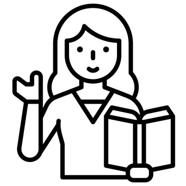 Eğitim ikonu, eğitim vektörü illüstrasyonuyla ilgili bir avatar