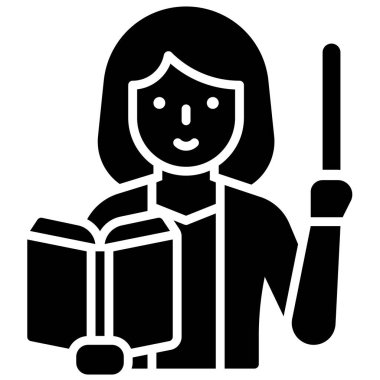 Eğitim ikonu, eğitim vektörü illüstrasyonuyla ilgili bir avatar